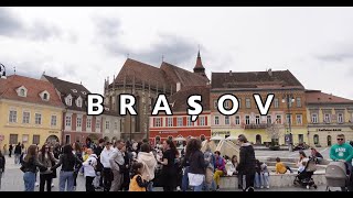 Medieval town in Romania Virtual Tour 4K Brașov Walking Tour 2024 [upl. by Selohcin]