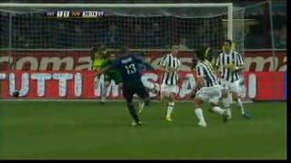 SKY 160410 Inter  Juve Goal Di Maicon Stupendo [upl. by Wash35]