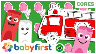 Turma das Cores  Desenhos Educativos  Aprender cores para crianças  canções coloridas  BabyFirst [upl. by Halfdan355]