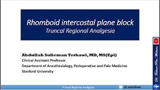 Rhomboid Intercostal Plane Block [upl. by Welles]