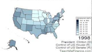 United States Unemployment Map  Not Seasonally Adjusted [upl. by Yrrek]