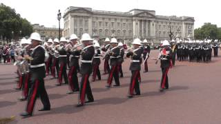 Royal Marines Band  Changing of the Guard at Buckingham Palace  July 2014 [upl. by Macguiness881]