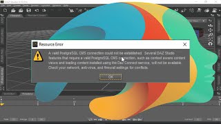 Daz3d How to fix the PostgreSQL CMS error tutorial [upl. by Wootan]