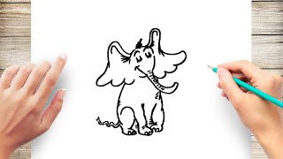 How to Draw Horton Hears A Who Step by Step [upl. by Pouncey362]