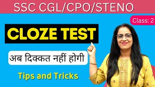 Cloze Test For SSC CGL  CPO  Steno  Part  2  Best Strategy  Tips amp Tricks  By Rani Maam [upl. by Tallou]