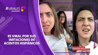 ¿Así hablamos los colombianos Venezolana es viral por imitar acentos hispanos [upl. by Gaskill269]