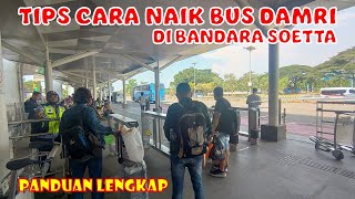 Tips Naik Bus Damri di Bandara Soekarno Hatta  Cara Naik Bus Damri di Bandara Soetta Terminal 1 [upl. by Terpstra]