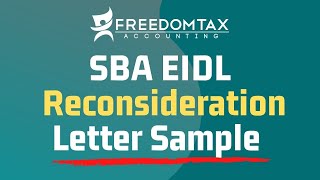 How to Write SBA EIDL Loan Reconsideration Letter SAMPLE TEMPLATE INCLUDED FOR DOWNLOAD [upl. by Ciro820]