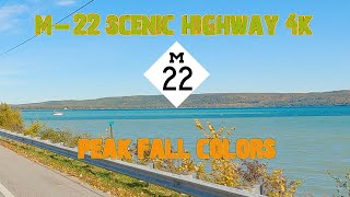 Peak Fall Colors On Michigans Most Scenic Highway M22 4K [upl. by Joshi]