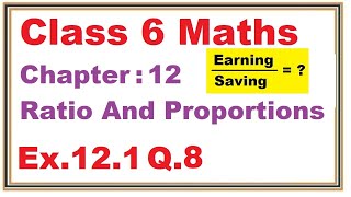 Ex121 Q8 Chapter12 Ratio And Proportions  Ncert Maths Class 6  Cbse [upl. by Niaz875]