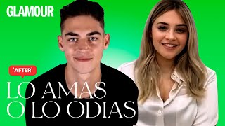 Hero FiennesTiffin y Josephine Langford de After en Lo amas o lo odias  Glamour España [upl. by Ynna]