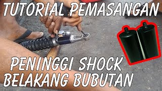 Tutorial Pasang Peninggi Shock Belakang BubutanDrat Motor Bebek 21 [upl. by Mcgrody]