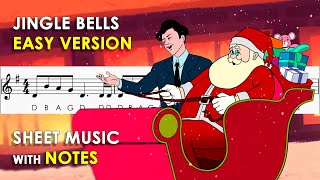 Jingle Bells  Sheet Music with Easy Notes for Recorder Violin Beginners Tutorial [upl. by Yevreh]