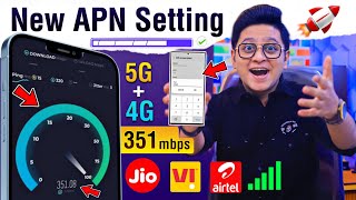 Ultra Pro 5G APN Setting For any Android Phone  Get 5G Internet Speed Jio APN  Airtel APN  Vi APN [upl. by Marcel]