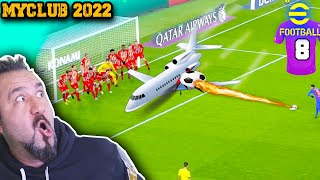 RAKİP KALE ÖNÜNE UÇAK ÇEKTİ ⚽ RONALDO UÇUYOR  PES 2022 Efootball 2022 RÜYA TAKIM 8 [upl. by Trimble492]