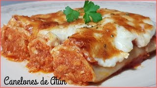 CANELONES DE ATUN FACIL SENCILLA Y RAPIDA [upl. by Winshell113]