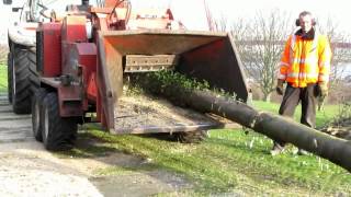 Bomen versnipperen op het Noordereiland met Morbark 2400XL [upl. by Mahalia192]