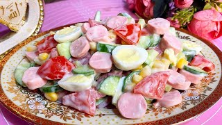 🔥10 DAQIQALIK SALAT KAM MAHSULOT BILAN 10 DAQIQADA MAZALI SALAT TAYYORLASH MUMKIN🤩ВКУСНЫЙ САЛАТИК [upl. by Tutt]