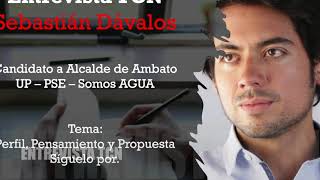 Entrevista TCN Sebastián Dávalos candidato a Alcalde de Ambato [upl. by Aivatra535]