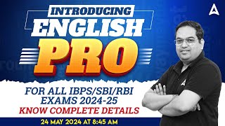 IBPS SBI RBI Exams 202425  Introducing English Pro By Santosh Ray  Complete Details [upl. by Quinby926]