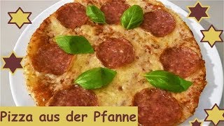 Blitzpizza Pizza aus der Bratpfanne super schnell gemacht [upl. by Nnylrahc]