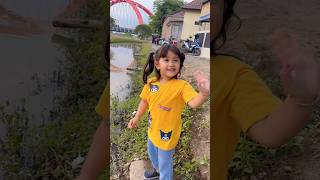 CLARISSA MAIN DI SUNGAI youtubeshorts funny trending clarissa cute baby trending trend [upl. by Gurtner]