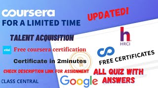 Talent Acquisition week14 All Quiz Answerscoursera learning quiz mr answers quizanswers [upl. by Sabella]