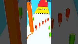 Colour Pencile Run Gameplay Android Part 7  shorts games trending funny gaming mobilegame [upl. by Nalim]