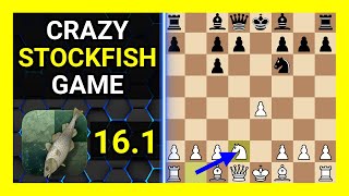 Crazy Stockfish 161 Chess Game Scotch Game Tartakower Variation [upl. by Aun]