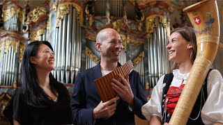 The Spirit of Alphorn mit LISA Stoll amp MICHAEL Dinner mit seiner Panflöte [upl. by Pros586]