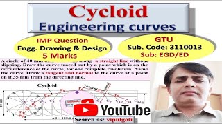 Cycloid in  Technical drawing [upl. by Roee]