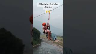 zipline gorkha adventure thrill travel [upl. by Annairol]