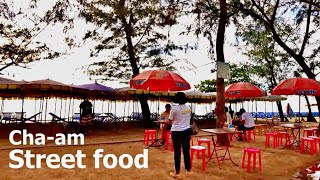 Morning Street Food Chaam  Breakfast near Hua Hin  STREET FOOD on the beach  Chaam to Hua Hin [upl. by Jillana458]