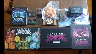 Casting Shadows Ultimate Collectors Set amp LOTS of addons Kickstarter Unboxing [upl. by Jael]