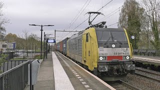 RFO 189 203 met containertrein rijdt door station Dordrecht Zuid [upl. by Odracir]