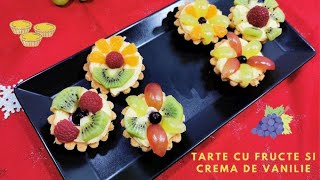 Tarte cu fructe si crema de vanilie Fruit vanilla cream tart [upl. by Abehs]