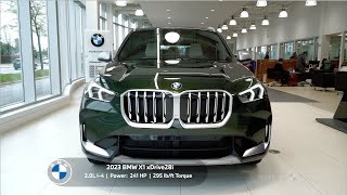 2023 BMW X1 xDrive28i  Sanremo Green Metallic  Oyster Perforated Sensatec [upl. by Otrevlig372]