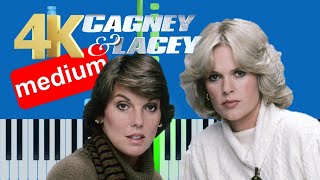 Cagney and Lacey Theme Song Slow Medium Piano Tutorial 4K [upl. by Notsirt]