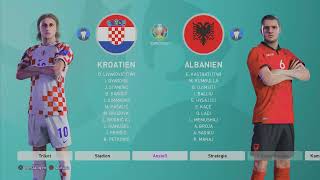 Kroatien  Albanien Highlights  EM 2024 Prognose Gruppe B PES 2020 4K PS5 [upl. by Alien276]