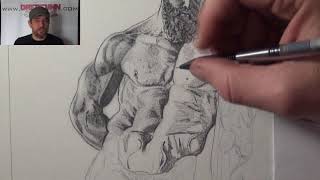 Farnese Hercules A Dredfunn Mechanical Pencil Drawing [upl. by Dusen]