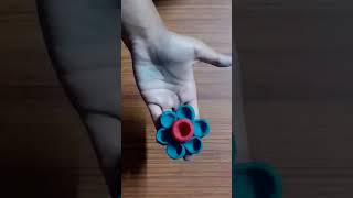 Artificial Flower style diya 🤩💗 for navratri and diwali 🎇 by aata and food colours Red and pink 🤩 [upl. by Osmond111]