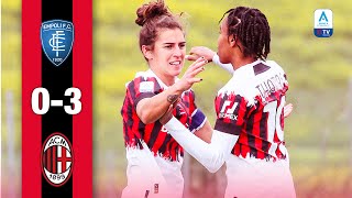 Bergamaschi and Thomas x2 seal it  Empoli 03 AC Milan  Highlights Womens Serie A [upl. by Airakaz]