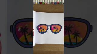 sunset shades 🌴✨coloring coloringbook coloringtherapy adultcoloringbook short asmr colouring [upl. by Tnert]