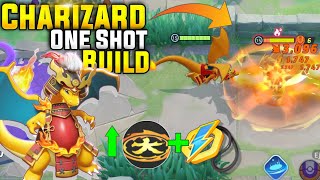 CHARIZARD NEW ONE SHOT KILL BUILD FOR FIRE BLAST BEST CHARIZARD BUILD POKEMON UNITE [upl. by Rissa953]