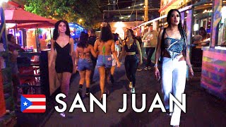 🇵🇷 SAN JUAN NIGHTLIFE DISTRICT PUERTO RICO 4K TOUR [upl. by Jopa]