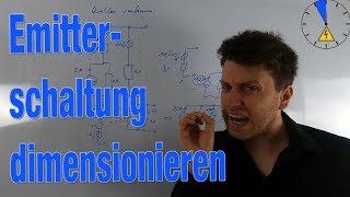 Dimensionierung von Widerständen  Transistorschaltung Emitterschaltung ET5M [upl. by Ecirahs614]