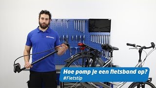 Hoe pomp je een fietsband op oa Frans ventiel  Fietstip [upl. by Anayhd812]