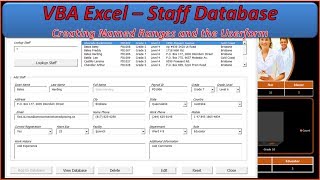 Staff Database  VBA Staff Registration Userform [upl. by Wootten499]