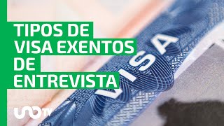 Exención de entrevista para visas de turismo trabajo y estudio [upl. by Hornstein469]