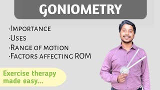 Goniometry part1  Exercise Therapy  Physiotherapy [upl. by Newman]